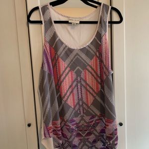 Sleeveless Printed Blouse